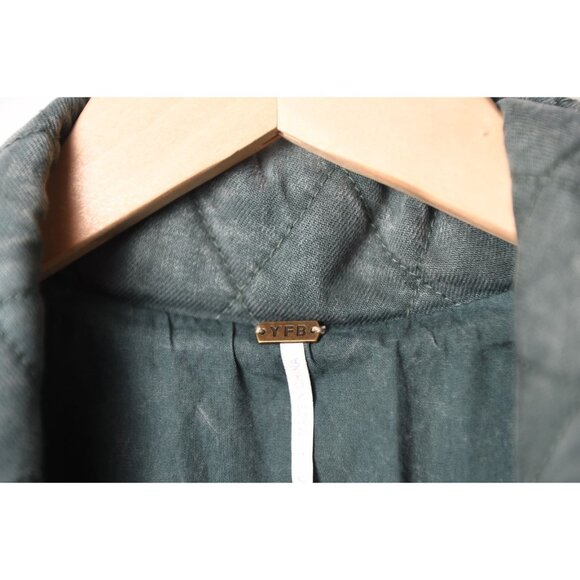 Free People Hunter Evergreen Quilted Barn Comfy Jacket small - Picture 6 of 14